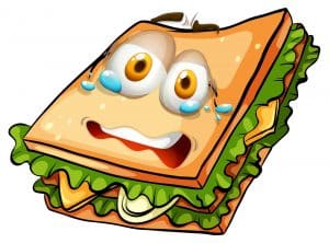 image of a nervous sandwich