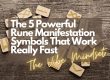 image of run manifestation symbols