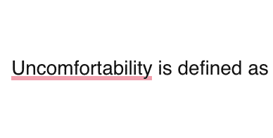 image of uncomfortability in Grammarly