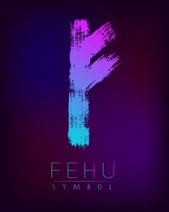 image of a fehu rune