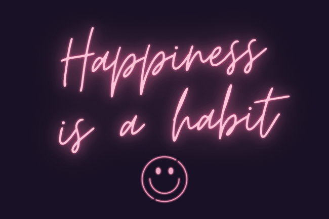 Happiness Habits image of happiness as a habit
